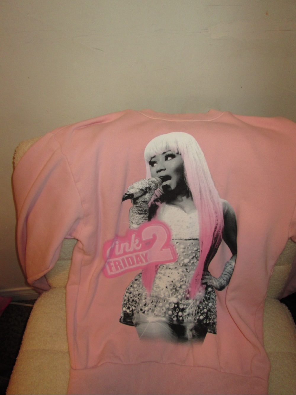 Nicki Minaj Tour merch, Pink Graphic Crewneck Sweatshirt - Pink Friday Design